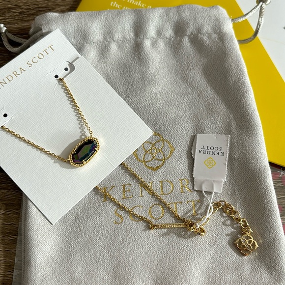 Kendra Scott Elisa Iridescent Purple Pendant Necklace NWT - Picture 4 of 4